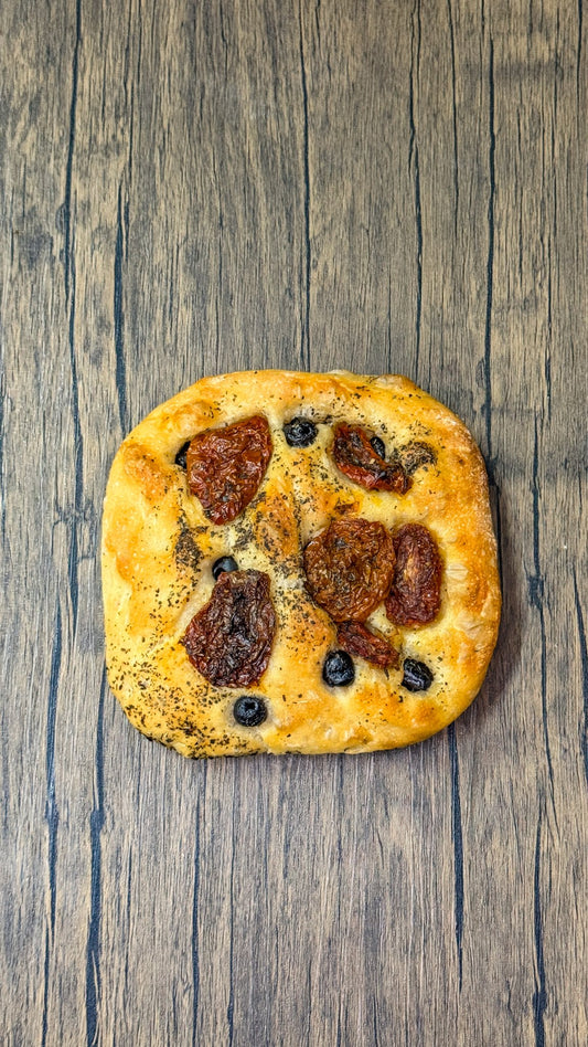 Focaccia - sundried tomato and olive 350gr